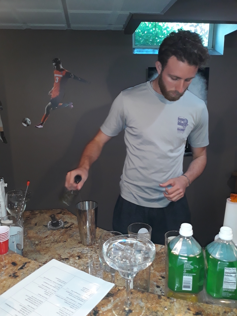 Bartending student at NYC academy