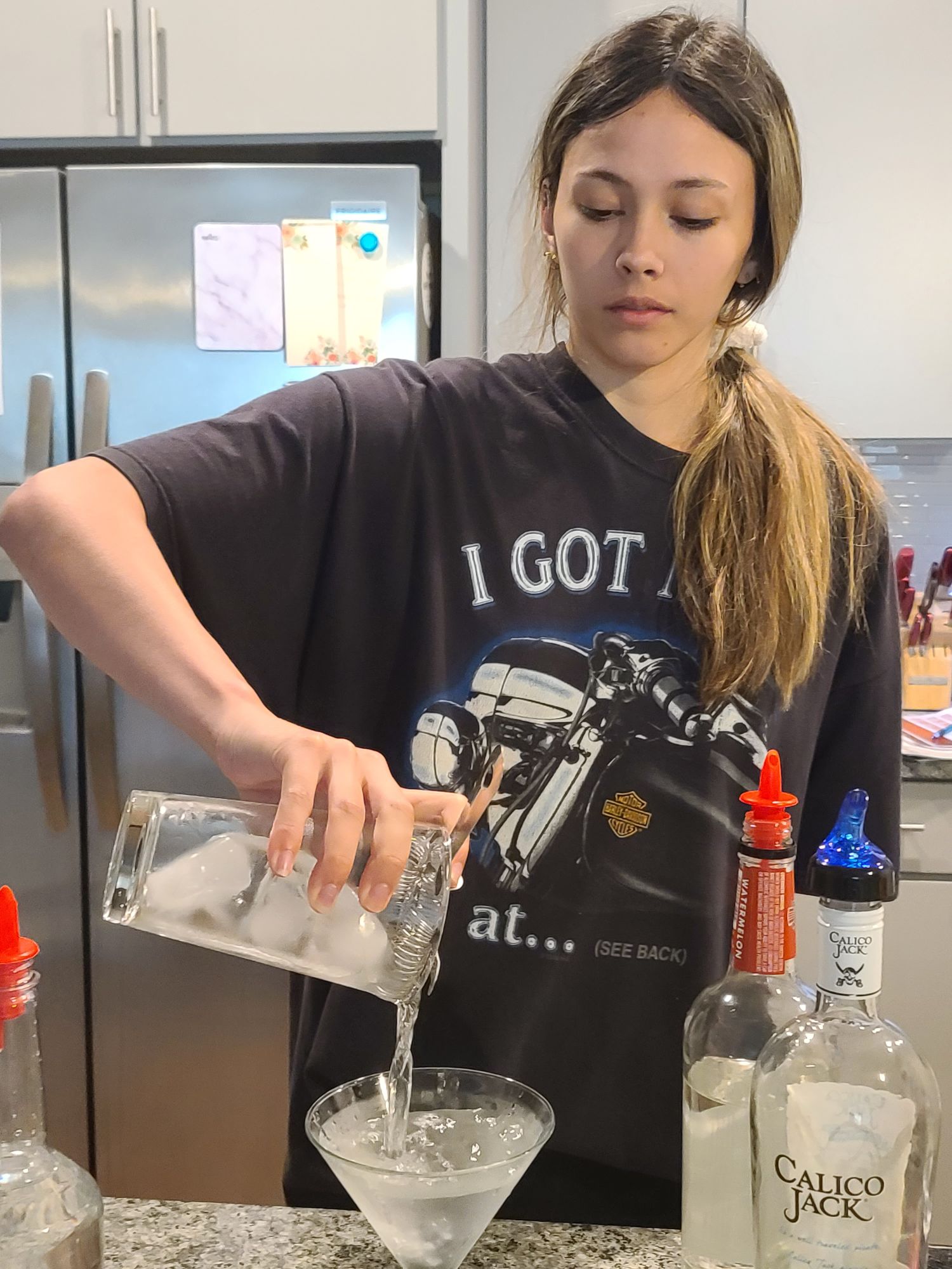 Bartending student at NYC academy